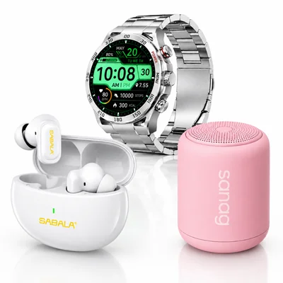 Smartwatch Filwans GTR + Bocina Sanag X6S + Audífonos SABALA ST-765