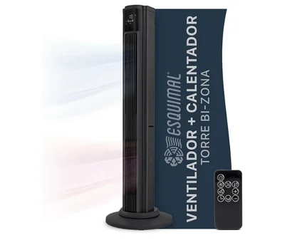 Calefactor ventilador de torre 2 en 1