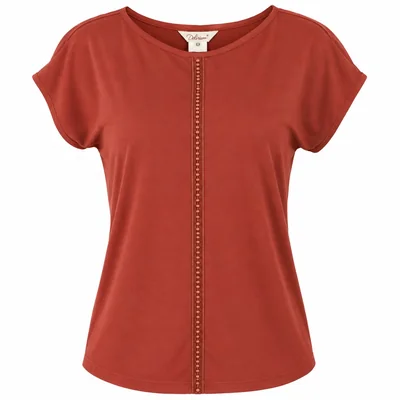 Blusa Lisa Manga Corta Delirium para Mujer Casual