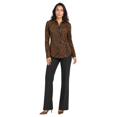 Blusa Camisera Estampada Foley's para Mujer Casual
