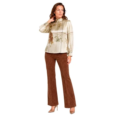 Blusa Satin Cuello Mao Foley's para Mujer Casual