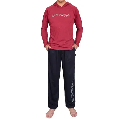 Pijama de Playera Manga Larga con Capucha y Pantalón Diseño O'neill para Hombre