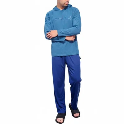 Pijama de Playera Manga Larga con Capucha y Pantalón Diseño O'neill para Hombre