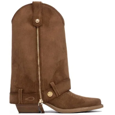 Bota con Pantalón Xti Café con Brillos para Mujer