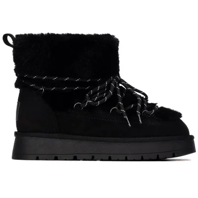 Bota Invernal Xti Negro con Agujeta para Mujer