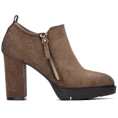 Bootie con Cierre Xti Gris para Mujer