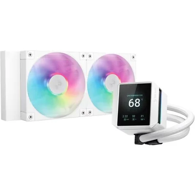 Enfriamiento Deepcool Mystique 240 Lx240 Blanco Argb Am5/lga1700 Pantalla Lcd Tft R-lx240-whdsnmcp-g-1