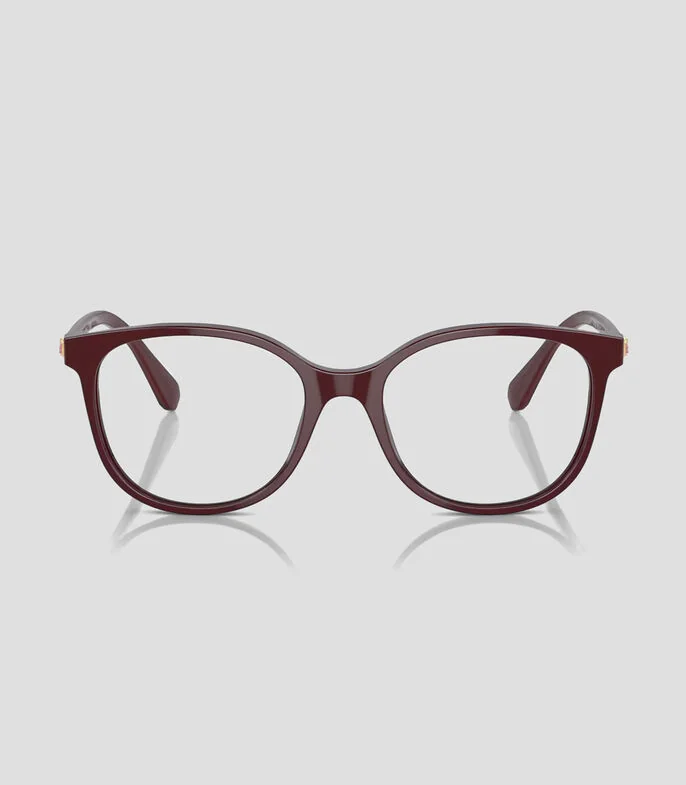Lentes oftálmicos cuadrados borgoña Mujer