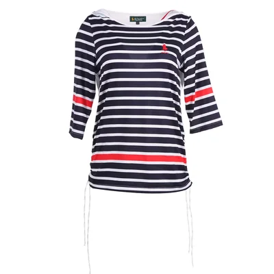 Playera Rayas Manga 3/4 Casual Royal Polo Club para Mujer