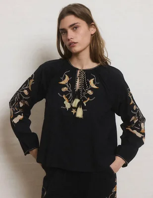 Blusa manga larga para mujer