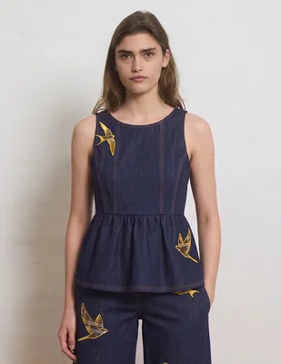 Blusa sin manga para mujer