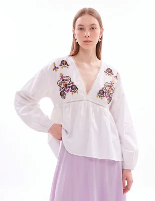 Blusa manga larga para mujer