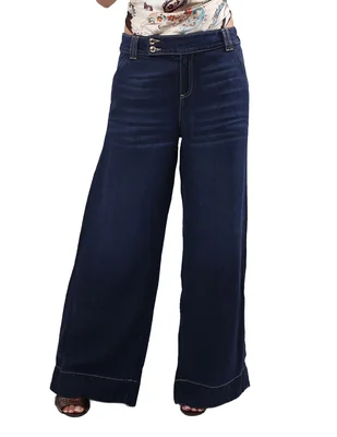 Jeans/Jegging/Jeans jogger Relaxed Wide leg Media cintura S4790 Otoño para mujer
