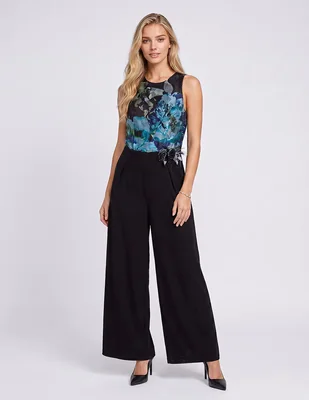 Jumpsuit formal estampado floral para mujer