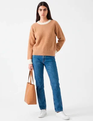 Suéter cuello redondo para mujer