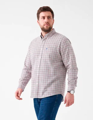 Camisa casual manga larga para hombre