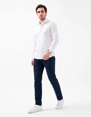 Camisa casual manga larga para hombre