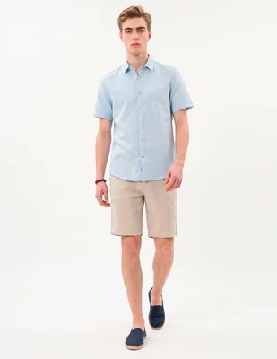 Camisa casual manga corta para hombre