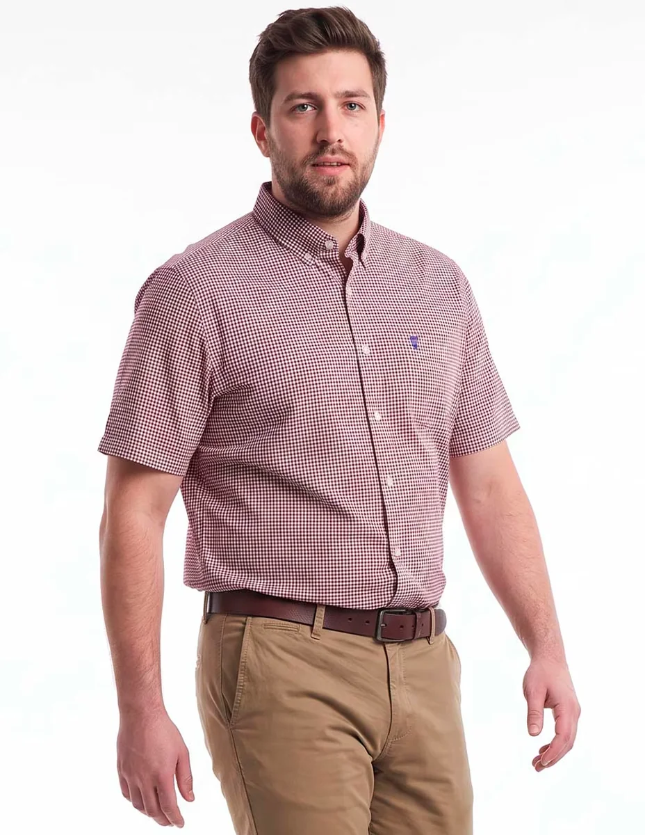 Camisa casual manga corta para hombre