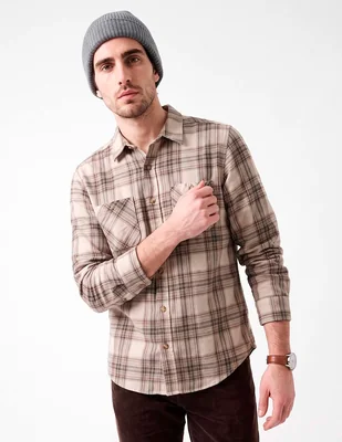 Camisa casual manga larga para hombre