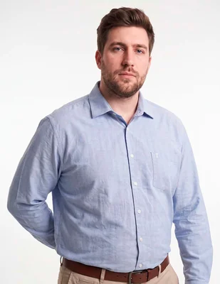 Camisa casual manga larga para hombre