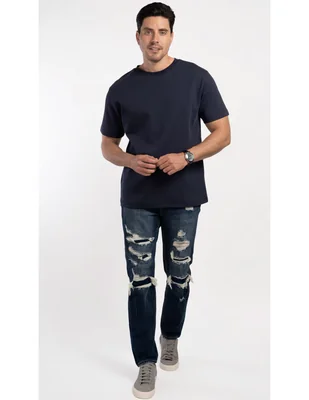 Jeans regular slim lavado obscuro para hombre
