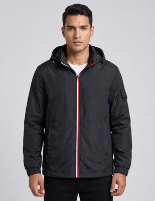 Chamarra Bomber No de Vinipiel Con capucha para hombre