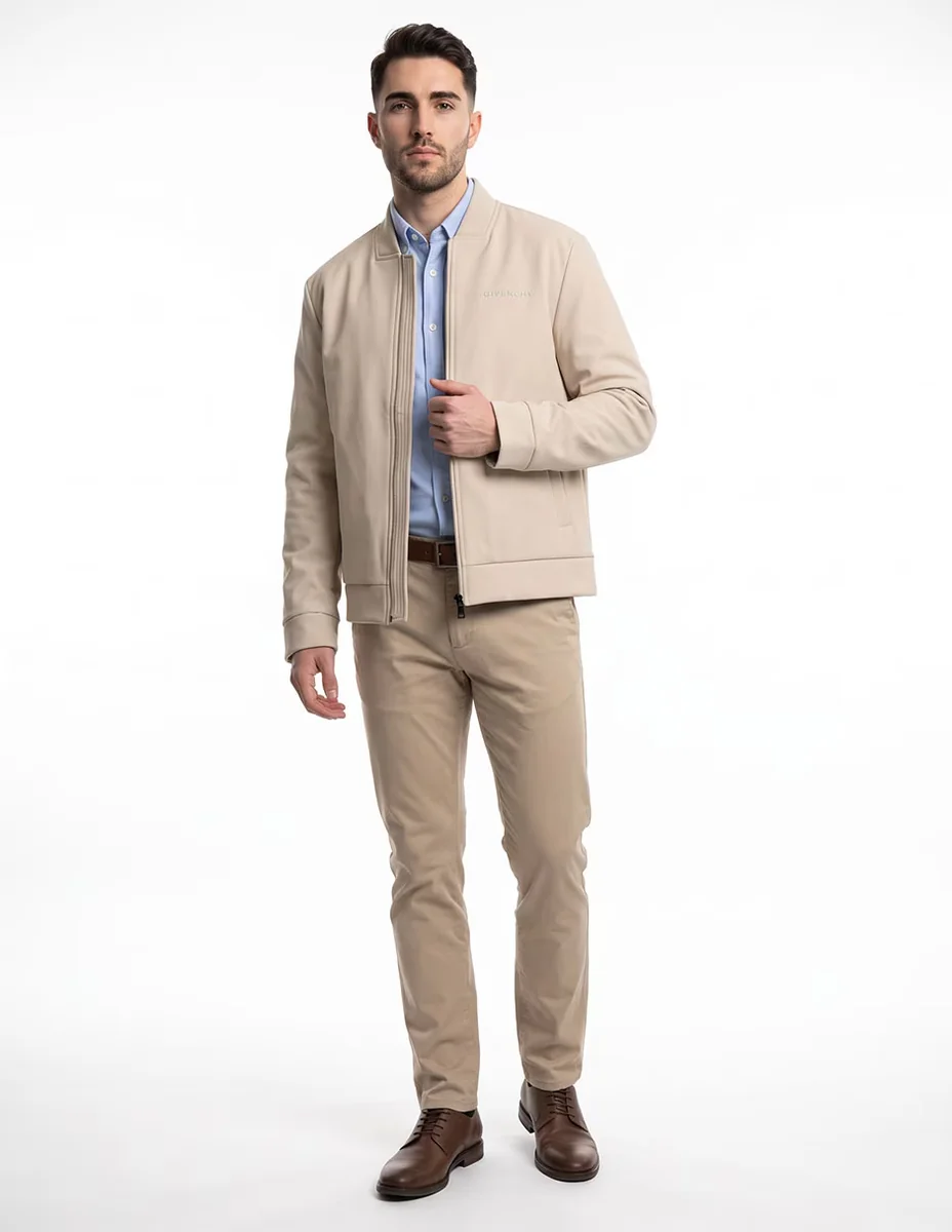 Chamarra casual con bolsillos para hombre