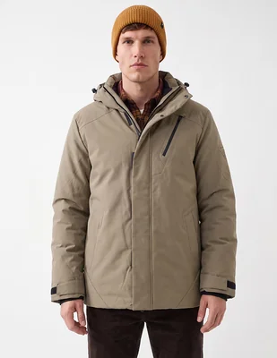 Chamarra casual capucha desmontable para hombre
