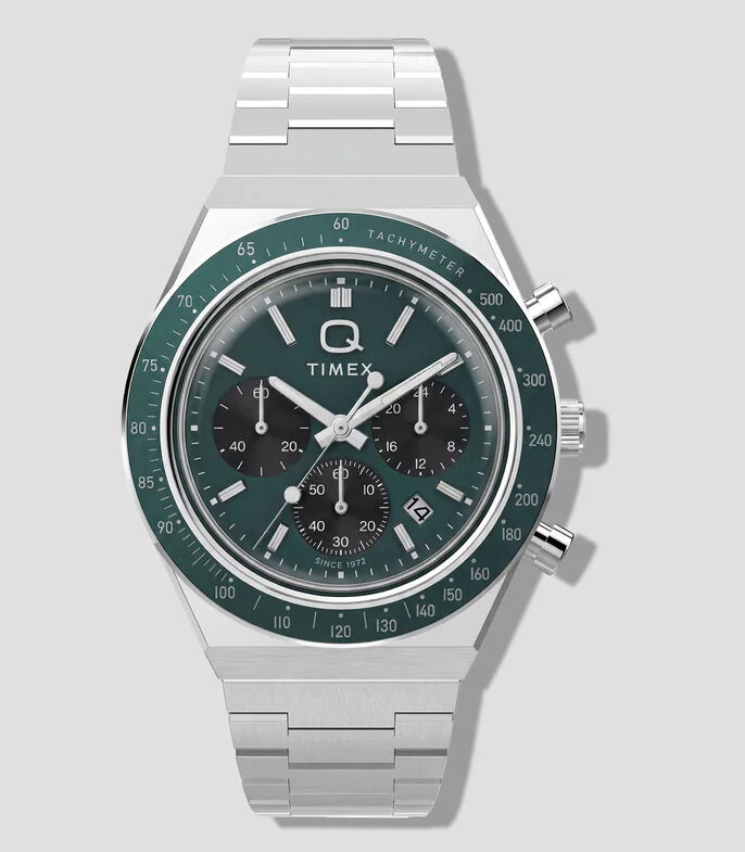 Reloj para Hombre Q Timex Casual Plateado