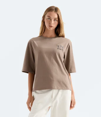 Playera de manga corta Ski Embro Boxy para Mujer
