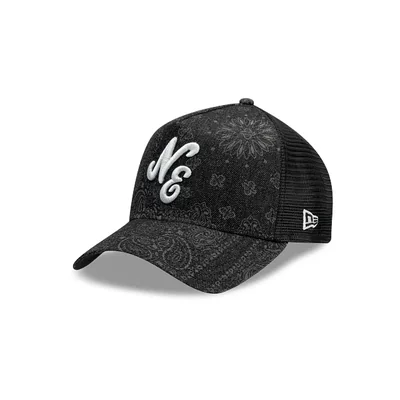 New Era Denim Paisley 9FORTY A-Frame Trucker Snapback