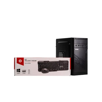 Computadora Evotec VERTEC, Intel Core i3-12100, 8 GB RAM DDR4 3200 MT/s, 240 GB SSD, Windows 11 (Trial), Negro