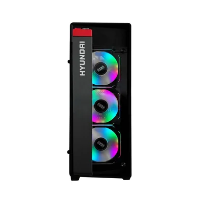 Computadora Gamer Hyundai HYVIDAR, AMD Ryzen 7 5700G, 8 GB RAM DDR4 3200 MT/s, 480 GB SSD, Windows 11 (Trial), RGB,Negro