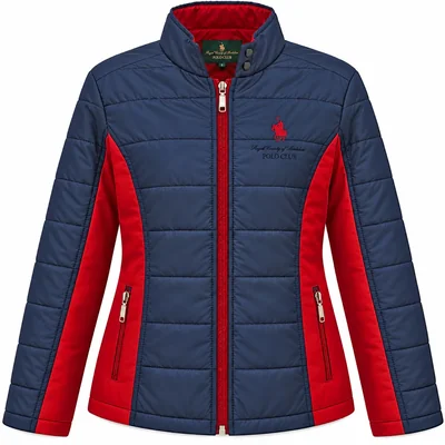 Chamarra Capitonado Azul Combinado Royal Polo Club para Mujer Casual