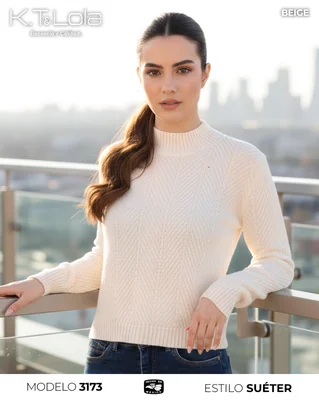Sueter Tejido Mujer Comodo Moda Ligero Invierno Basico