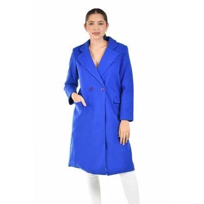 Abrigo largo con doble boton Roman Fashion /Juvenil, 2009 (Azul rey)