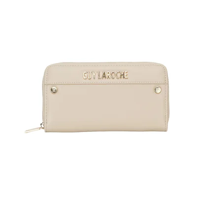 Monedero Cierre Beige Guy Laroche para Mujer