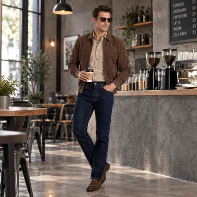 Jeans Hombre Recto Índigo Oscuro Edwards