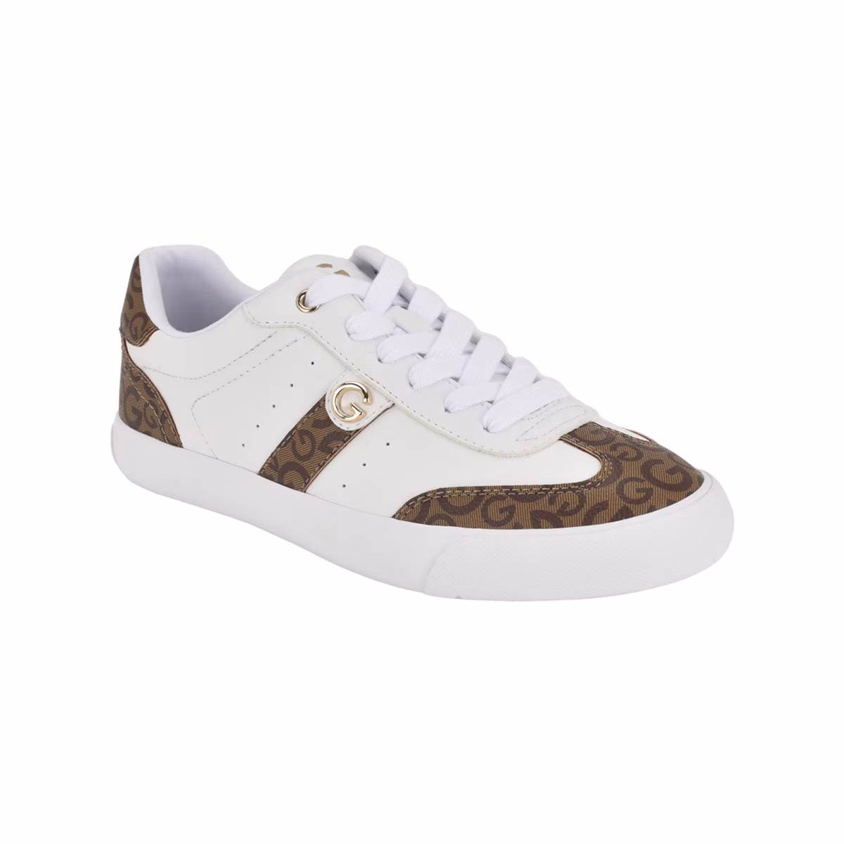 Tenis G By Guess con Accesorio Plateado para Mujer Blanco Combinado