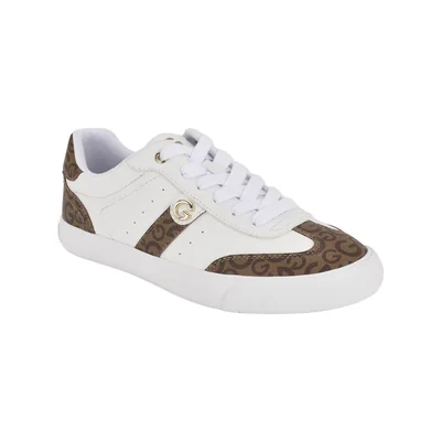 Tenis G By Guess con Accesorio Plateado para Mujer Blanco Combinado