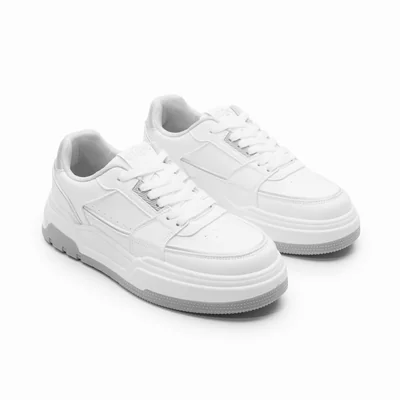 Tenis Urbano C Agujetas Capa de Ozono Blanco para Mujer