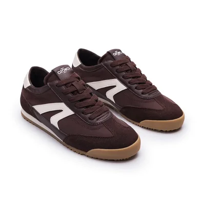 Tenis Casual Suela Goma Capa de Ozono Café para Mujer