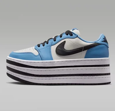 Tenis Air Jordan 1 Triple Stack Azul/blanco/negro Mujer Tallas #22.5 al #26