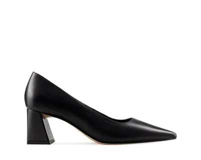 Zapatillas De Tacón Davenia De Piel Para Dama Mod. Marcela Negro