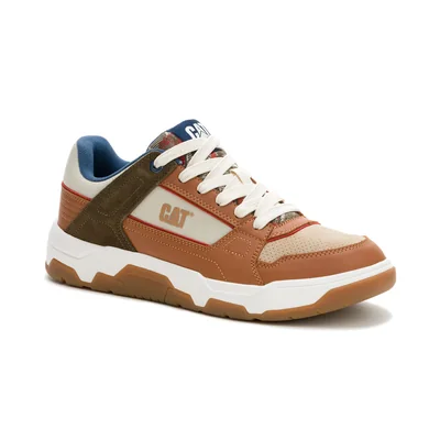 Tenis en Piel para Hombre, Color Café Caterpillar