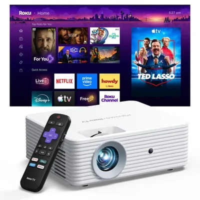 Proyector de vídeo ELEPHAS Roku Wi‑Fi Bluetooth