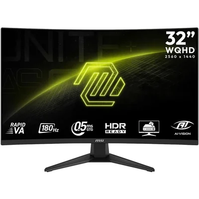 Monitor gamer curvo 32" msi mag 321cqf e18 0.5ms 180hz wqhd