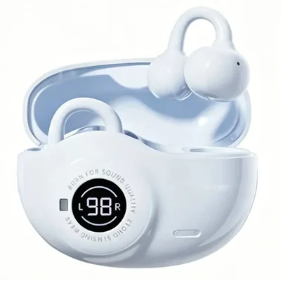 Audífonos Deportivos Open Ear Inalámbricos Bluetooth 5.4, Color Blanco