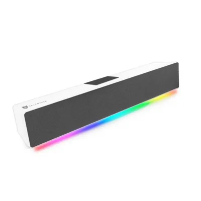 Balam Rush Glimm Bar BG585 Bocina Gamer Soundbar Bluetooth Con Iluminación RGB 10W RMS, AUX 3.5 mm, USB-C – Blanco